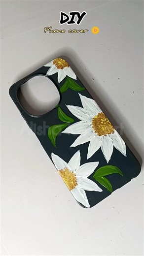 Reuse old mobile cover | Phone cover painting 😍 #diy​ #shortsvideo​ #art​ #reuse​ #acrylic​