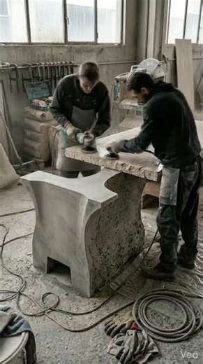 Stone & Concrete Luxury Outdoor Dining Table | From Raw Craft to Architectural Masterpiece