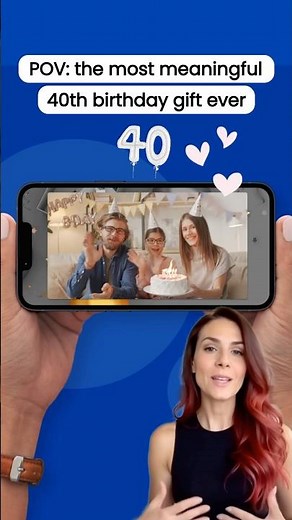 Best 40th Birthday Gift 🎁 Surprise Video That’ll Make Them Cry😭 #40thbirthday #40th #vidday #gift