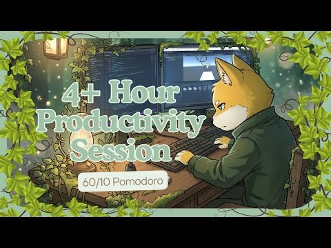 ✧･ﾟ: 4+ Hour Productivity — Deep Focus 📘 ⋆˚｡ ⋆ 🌿🍃 𝙶𝚊𝚖𝚎 𝙳𝚎𝚟 𝚅𝚝𝚞𝚋𝚎𝚛 | 60/10 𝙿𝚘𝚖𝚘𝚍𝚘𝚛𝚘 ✦ 🧪 ✧