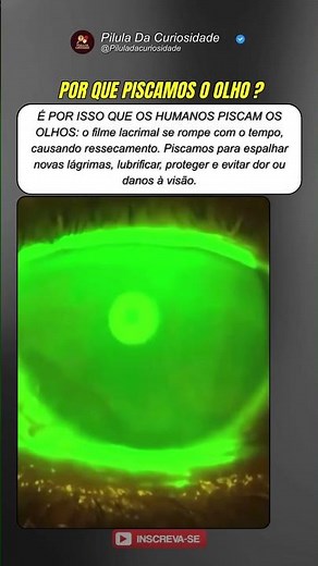É por isso que os humanos piscam os olhos