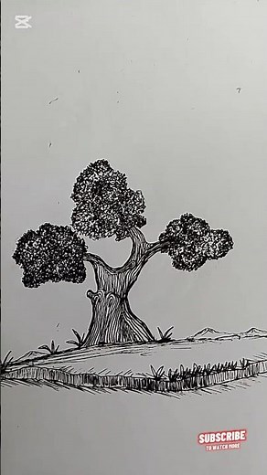**How to Draw a Textured Tree with Pen - Full Process & Tips* ✍️✍️#drawing #art #pendrawing #usa