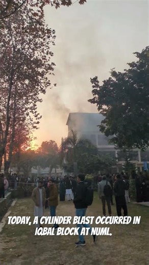 A cylinder blasted at NUML. #numl #blast #islamabad #cylinderblast #cylinder