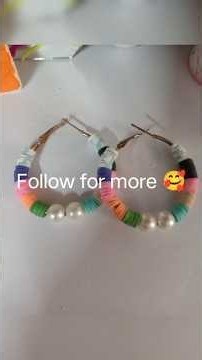 Handmade Clay Beads Earrings Making | DIY Jewelry Shorts ✨