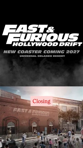 Universal has announced a second Fast & Furious: Hollywood Drift coaster for Universal Studios Florida. While the Florida and Hollywood versions will have different specifications, both attractions will simulate drifting during a high-speed race experience. #universalstudios #universalorlando #fastandfurious #themeparks | David Vaughn