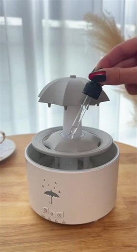 Humidificador Antiestrés con Sonido de Lluvia Real