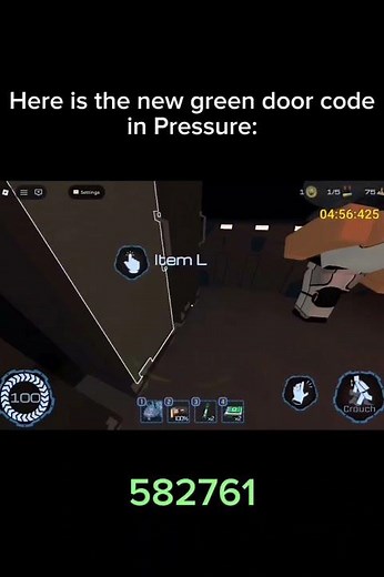 NEW Green Door Code in Roblox Pressure