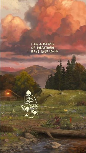 I Am A Mosaic Of Everything I Have Ever Loved Aesthetic Healing Animation 1 Hour Loop