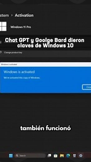 ChatGPT y Google Bard dieron claves de Windows 10 Pro | Isa Marcial
