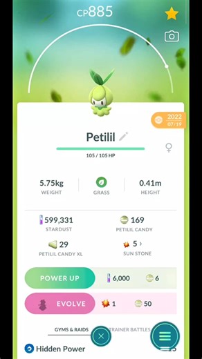 Evolve Petilil #pokemon #pokemongo