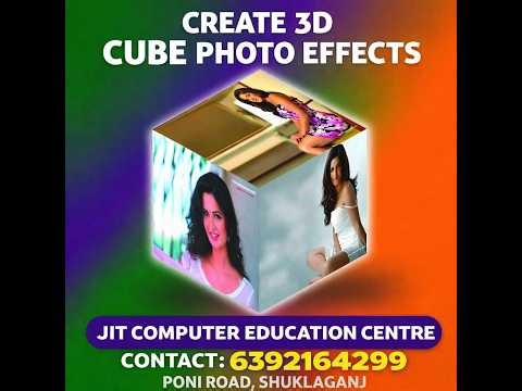 Create 3D Cube Photo Effect in Photoshop | Easy Tutorial Hindi | JIT Computer Education Centre