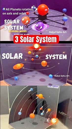 Science project 3 solar system working model #shortsfeed Nakul Sahu Art