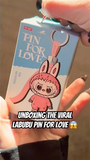 UNBOXING THE VIRAL LABUBU PIN FOR LOVE 💕 #labubu #unboxing #asmr #mystery #viral #trending #love