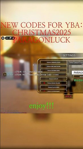 NEW YBA CHRISTMAS CODES! (2 LUCKY ARROWS + CHRISTMAS PRESENT)