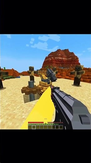 Minecraft But I Add GUNS! 🔫 (Insane Mods) #minecraft