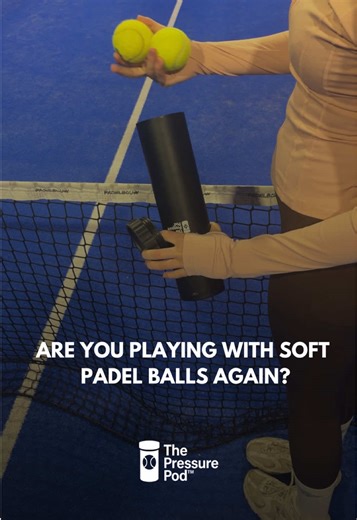 Still playing with soft Padel balls? Check The Link In Bio Now! #padel #tennis #savetheballs #softballs #pressurepod
