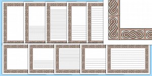 Roman Mosaic Themed Page Borders