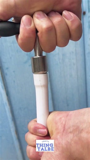 Use a heat gun to gently soften the end of the PVC pipe