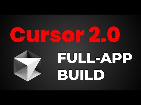 Cursor 2.0 Full-Stack App Build with Composer 1, Parallel Agents, and Native Browser