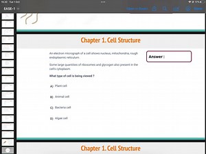 An electron micrograph of a cell shows nucleus, mitochondria, r... | Filo