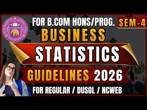 Business Statistics Syllabus 2026 | DU Regular & DUSOL B.Com Hons | Full Guide