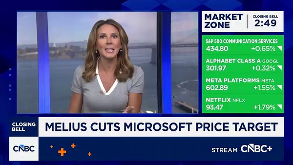 Melius cuts Microsoft target, says AI pressure is not fully priced in