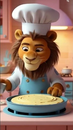 Calm 3D Pancake Animation | Lion Chef Cooking 🥞🦁 #3danimation