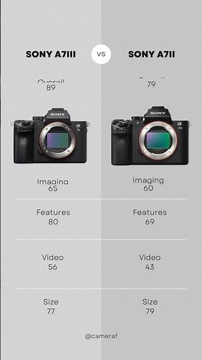 Sony A7III vs Sony A7II Comparison! #camera #video #sony #comparison #fullframe