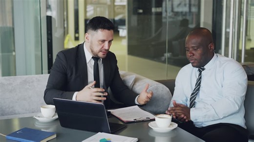 Business Meeting in a Cafe | Premium Stock Video Footage