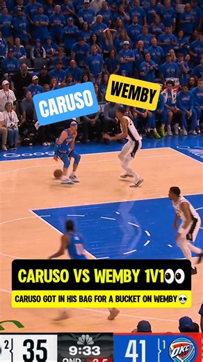 Caruso took Wemby on 1v1👀