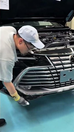 Factory Front Bumper Installation Process! #shorts #carfactory #manufacturing #toyota #carassembly