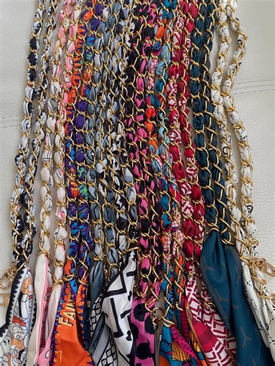 Brand new phone crossbody chain ribbon lanyard; ribbon   metal shoulder strap with phone tether patch