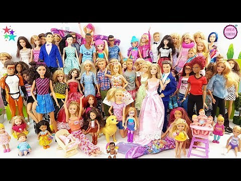 ¡¡ Mi colección de 50 muñecas BARBIE !! Ken, Chelsea y bebés de Mattel