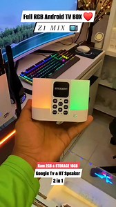 Smart Android Tv Box ✅ Z1 MIX 8K Tv Box || Google TV & BT Speaker 2 in 1. ✴️ RGB light ✴️ Voice Control ✴️ WiFi 6 ✴️ HDR10 ✴️ 8K 60FPS ➡️ Ram - 2GB ➡️ Rom - 16GB INBOX FOR PRICE | ABSOLUTE iT | Facebook