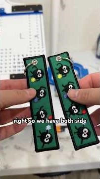 Soot Sprites Jet Tag Keychain Tutorial #embroidery #embroiderydesign #etsy #anime #studioghibli