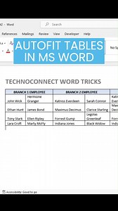 225K views · 5K reactions | Autofit Tables in MS Word #msword #viralreels #adsonreels #information #viralpost2023 #reelsoftheday #StarSender #viralvideo #instreamadsmonetization #wordtutorial #msword #wordtricks #viralreels2023 #adsonreelsmonetization #adsonreelsinvitation #tipsandtricks #adsonreelsmonization #tech #reelsvideo #tutorials #How #MSWordShortcut #mswordtricks #instreamadsfacebook #facebookpost | Technoconnectph | Facebook