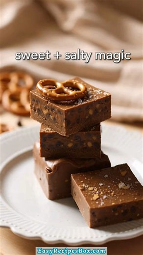 Easy Recipes Box on Instagram: "🥜🍫🥨 3-Ingredient Peanut Butter Pretzel Fudge 🥨🍫🥜 I make this when I want that sweet and salty combo everyone goes crazy for. It’s rich, crunchy, and the kind of no-bake treat that disappears the second it hits the table. 🍫 INGREDIENTS: Main Ingredients: - 1 cup creamy peanut butter - 1 1/2 cups chocolate chips - 1 1/2 cups pretzels, lightly crushed ... #SweetAndSalty #PeanutButterFudge #ViralDesserts"