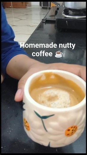 Homemade nutty coffee 💚✨ Simple & comforting.