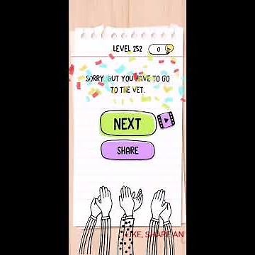 Brain test tricky puzzles level 252 (WHERE IS DOG HIDING) solution or walkthrough