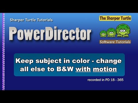 PowerDirector - Keep subject in color - all else in B&W with motion