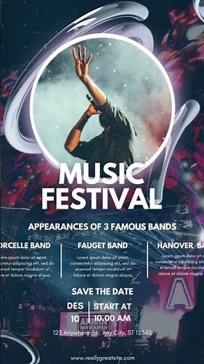 Creative Music Festival Poster Design 🎤🔥 | Event Poster Design