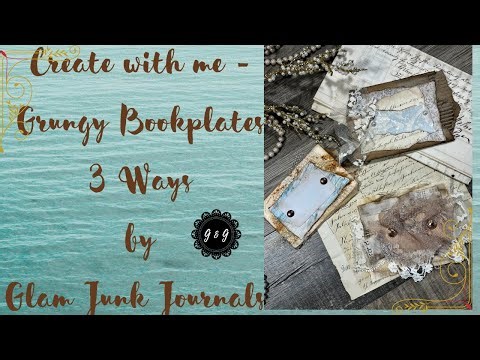 Create with me - Grungy Bookplates 3 Ways