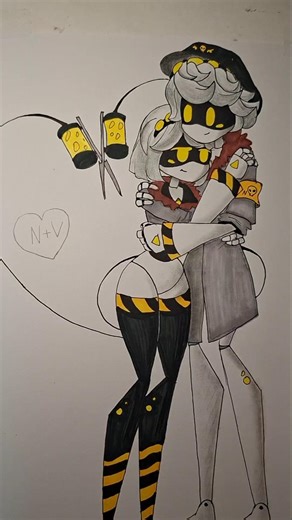Let's draw N and V. Murder drones #drawing #glitch #murderdrones #Vmurderdrones #nmurderdrones
