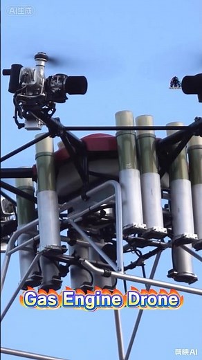 Have you ever seen this kind of gas engine drone? #rcdrone #gasengine #rcdrone #rcaircraft #vtol