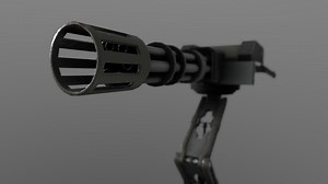 Turret Minigun - 3D model by Lenchx