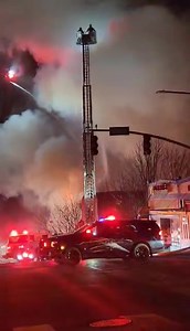 Fairhaven Terminal Building Still on fire. Video courtesy of Lacey Welch. | Bellingham Metro News