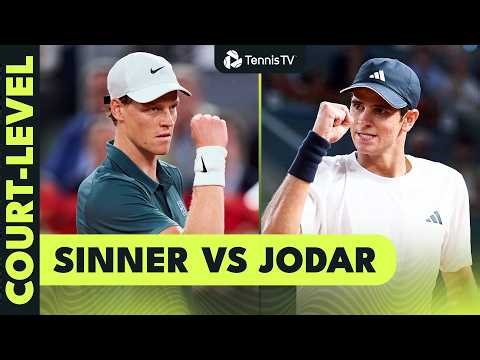 Jannik Sinner vs Rafael Jodar From Court-Level 🤩 | Madrid 2026 Highlights