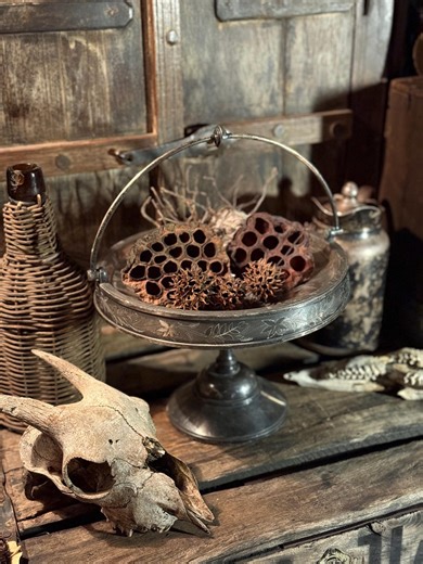 Fancy Victorian Bride’s Basket - Beautiful Scrolling Botanical Designs Exotic Cranes With Snakes Antique Meriden - Etsy