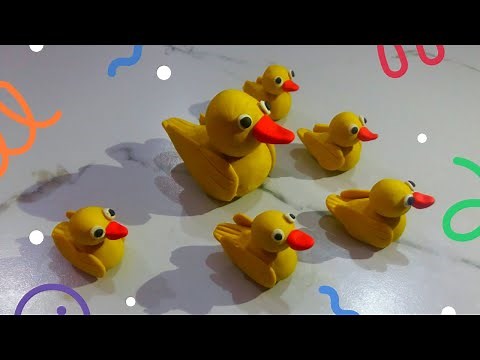 Make Duck & Ducklings with Play-Doh | Five Little Ducks with Clay | Kids Craft Ideas