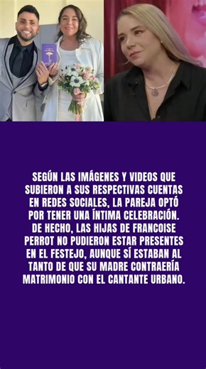 “Amor de mi vida”: Francoise Perrot comparte a sus seguidores de redes sociales emotivos registros de su matrimonio con artista urbano #OnlyFama #zonadeestrella #PlanPerfecto #reality #PrimerPlano #QueTeLoDigo #CHV #sigueme | Noticias farándula Chile